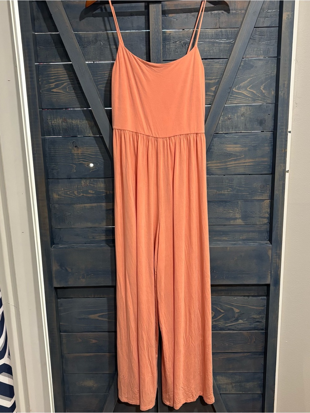 Women's Aritzia Wilfred Coral Wide-Leg Jumpsuit with Spaghetti Straps